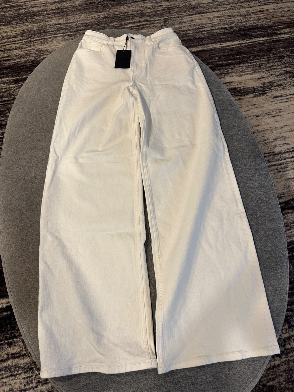 Naadam wide leg white jeans